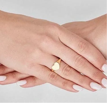 Yellow Gold Heart Ring