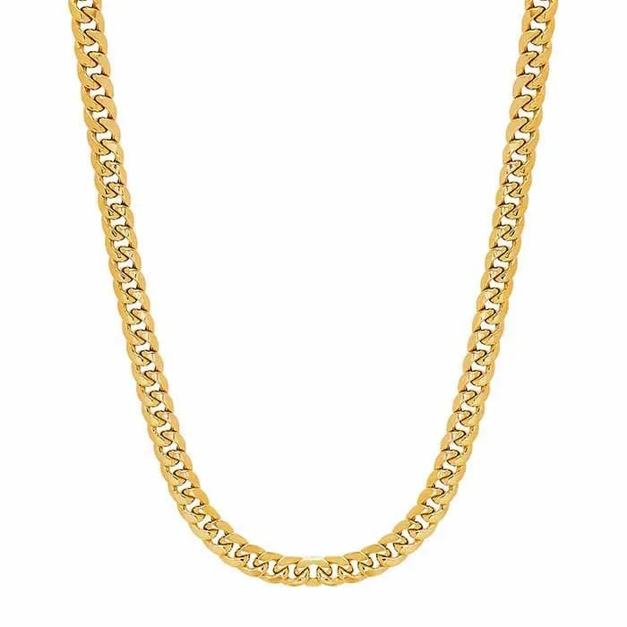 Yellow Gold Miami Curb Chain