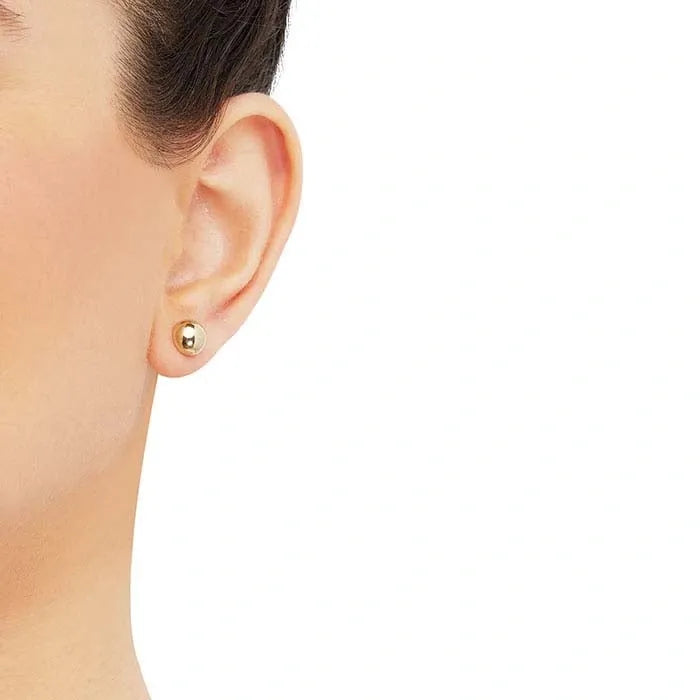 Yellow Gold Half Ball Earrings