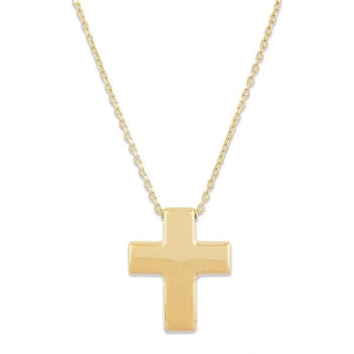 Yellow Gold Cross Necklace