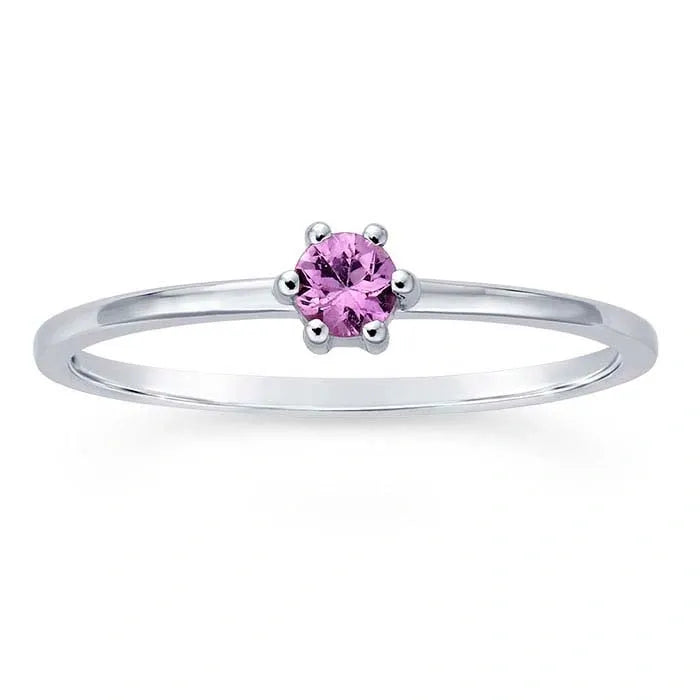 White Gold / Pink Sapphire Ring
