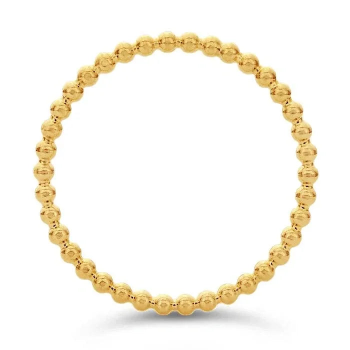 Yellow Gold Beaded Ring