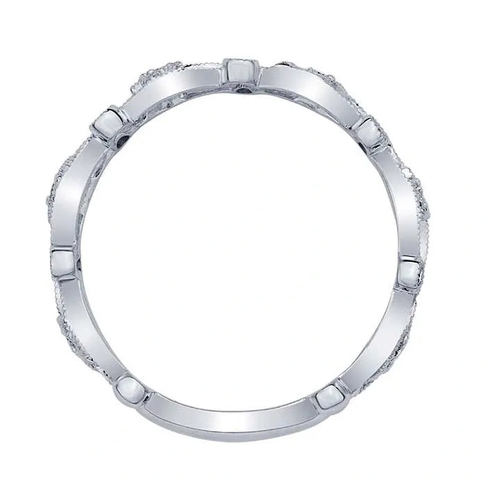White Gold / Diamond Filigree Band