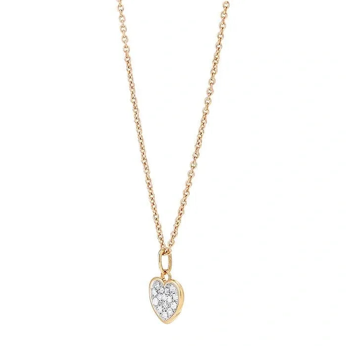 Yellow Gold / Diamond Heart Necklace