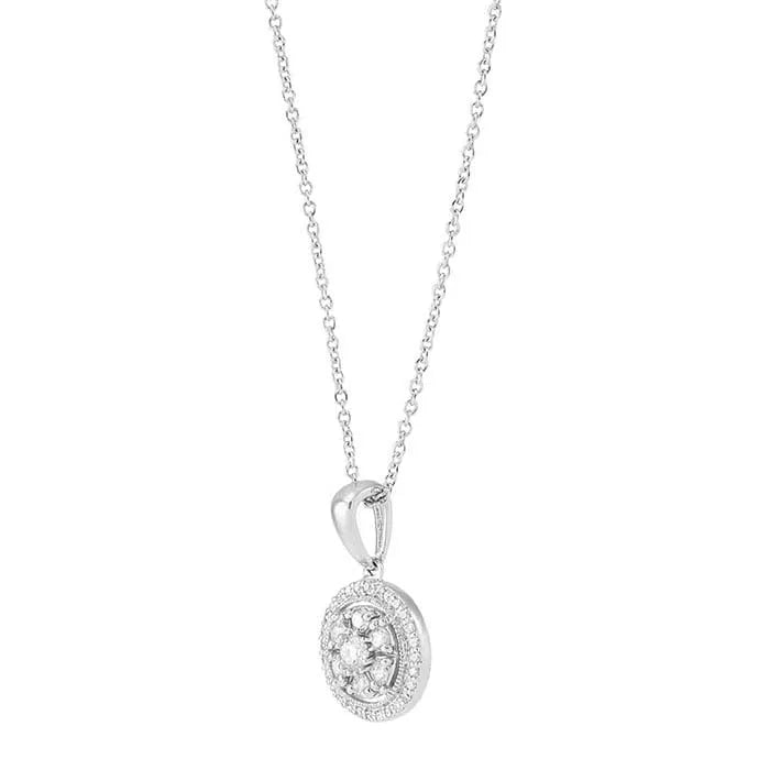 White Gold / Diamond Circle Necklace