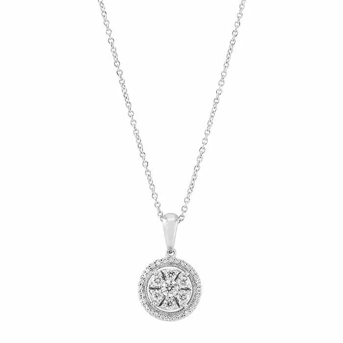 White Gold / Diamond Circle Necklace