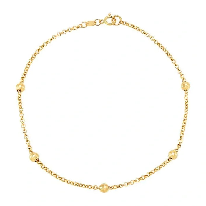 Yellow Gold Rolo Chain Bracelet