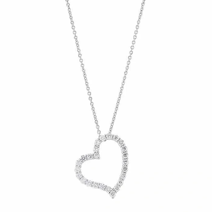 White Gold / Diamond Heart Necklace