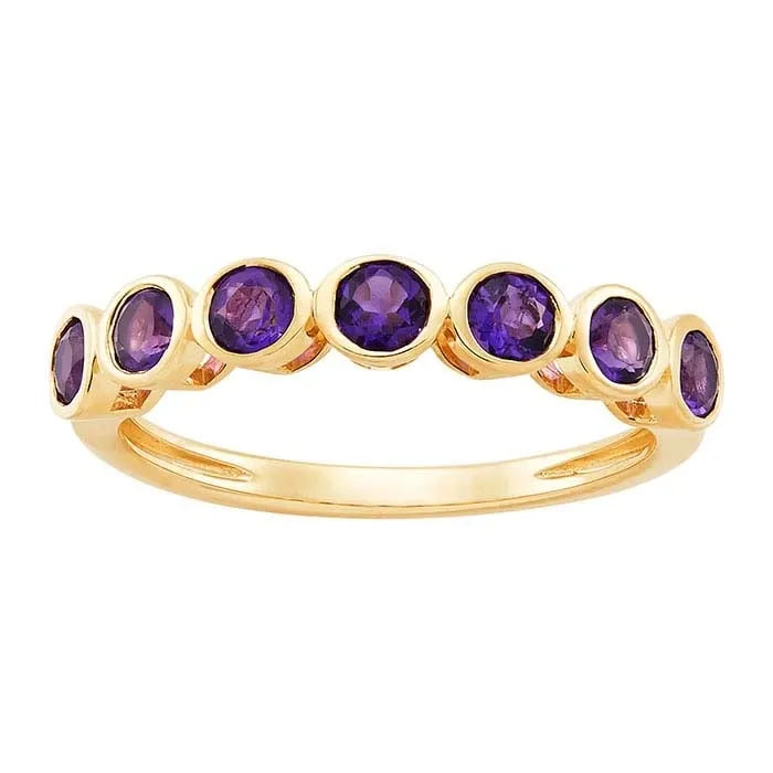 Yellow Gold / Amethyst Ring
