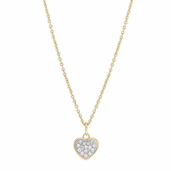 Yellow Gold / Diamond Heart Necklace
