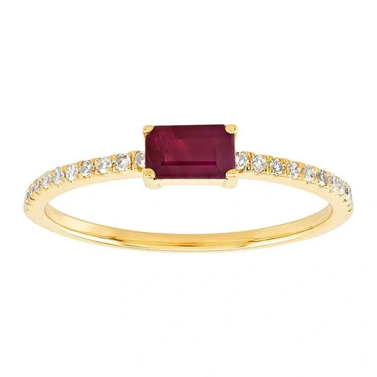 Yellow Gold / Ruby / Diamond Ring