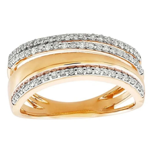 Yellow Gold / Diamond Twin Band