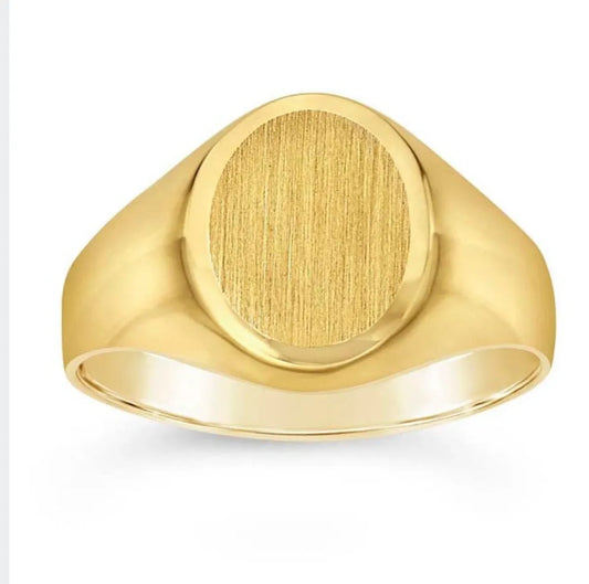 Yellow Gold Classic Oval Signet Ring