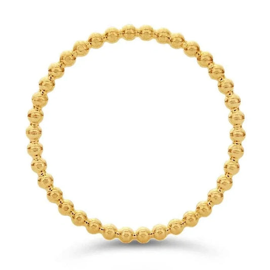 Yellow Gold Beaded Ring