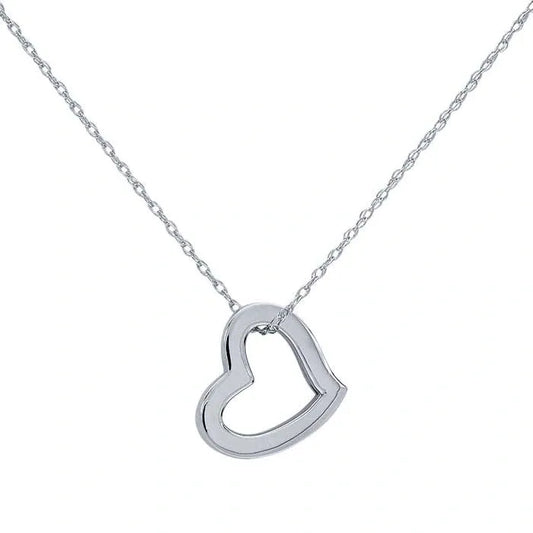 White Gold Heart Necklace