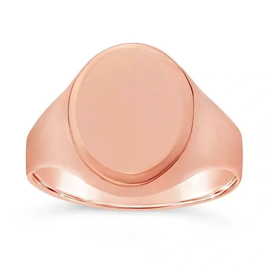 Rose Gold Signet Ring 14K