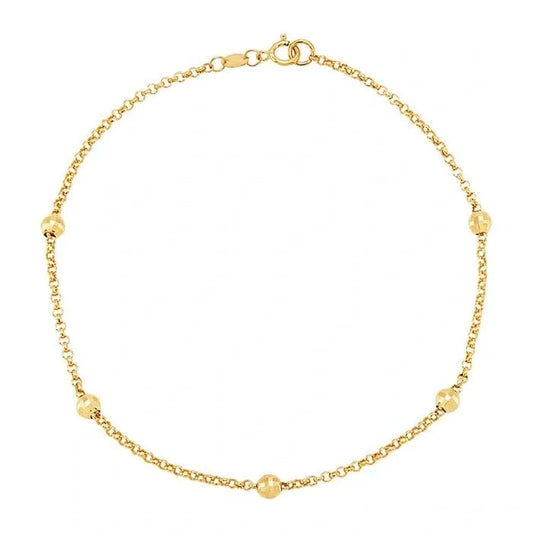 Yellow Gold Rolo Chain Bracelet