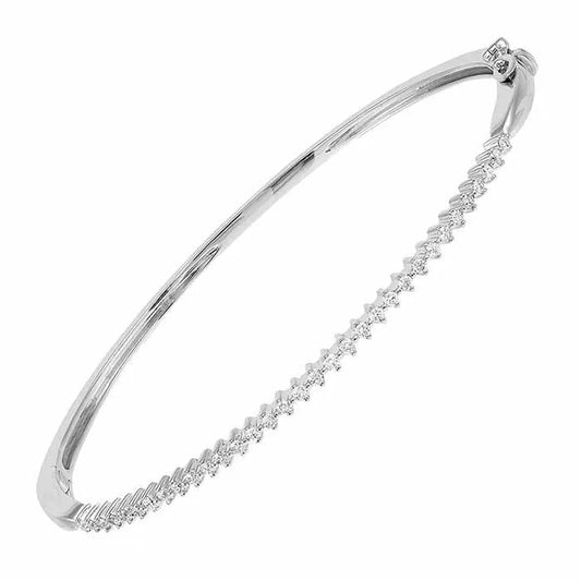 White Gold / Diamond Bangle