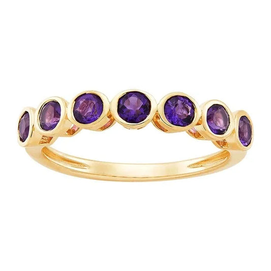 Yellow Gold / Amethyst Ring